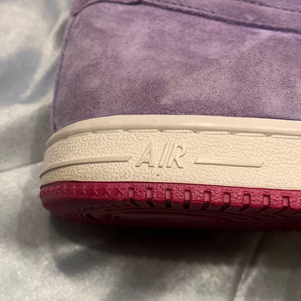 🌹VINTAGE Nike Air AF1 Lite Women’s • Purple & Pink Suede High Top Sneakers - Picture 15 of 16